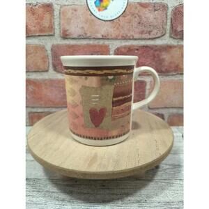 2003 Pfaltzgraff Holiday Spice Collection Mug Heart Christmas Tree Vintage